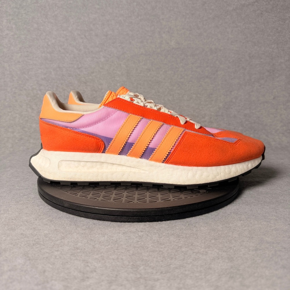 Adidas Retropy E5 Mens Impact Orange Pink Suede Boost Sneakers GX9819 Size 14